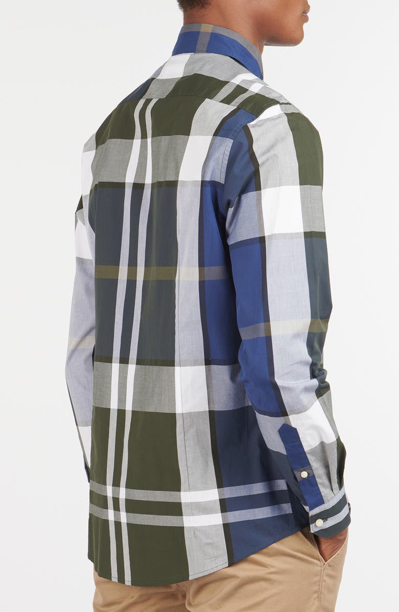 Barbour Tailored Fit Tartan Button-Down Shirt, Alternate, color,