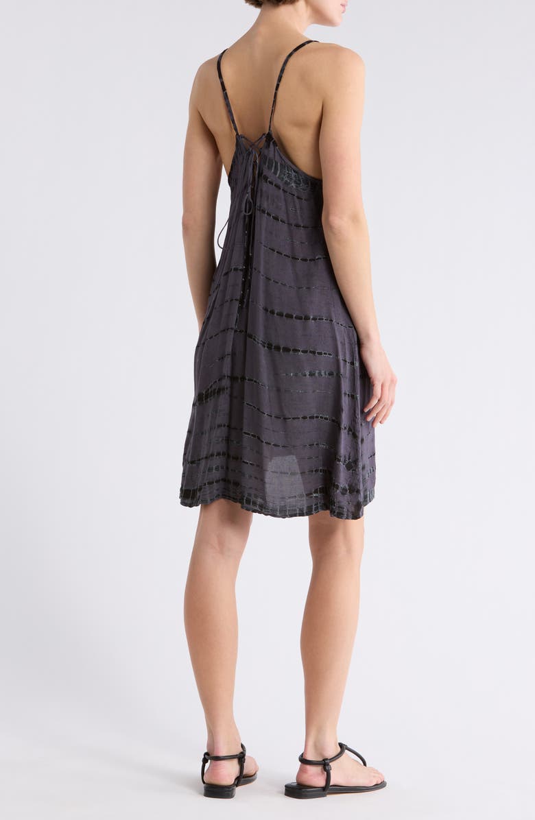 BOHO ME Tie Dye Cover-Up Minidress, Alternate, color, Charcoal