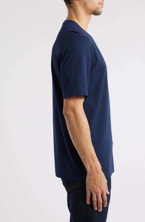 Johnston & Murphy Essential Pima Cotton & Modal T-shirt In Navy