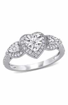 DELMAR Triple Diamond Heart Ring
