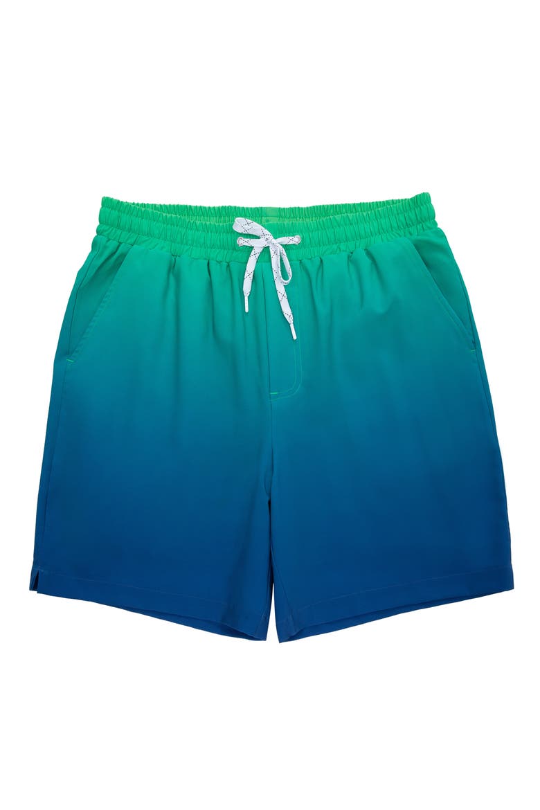 Compression Liner Stretch Swim Trunks UPF 50+, Alternate, color, Emerald Bay