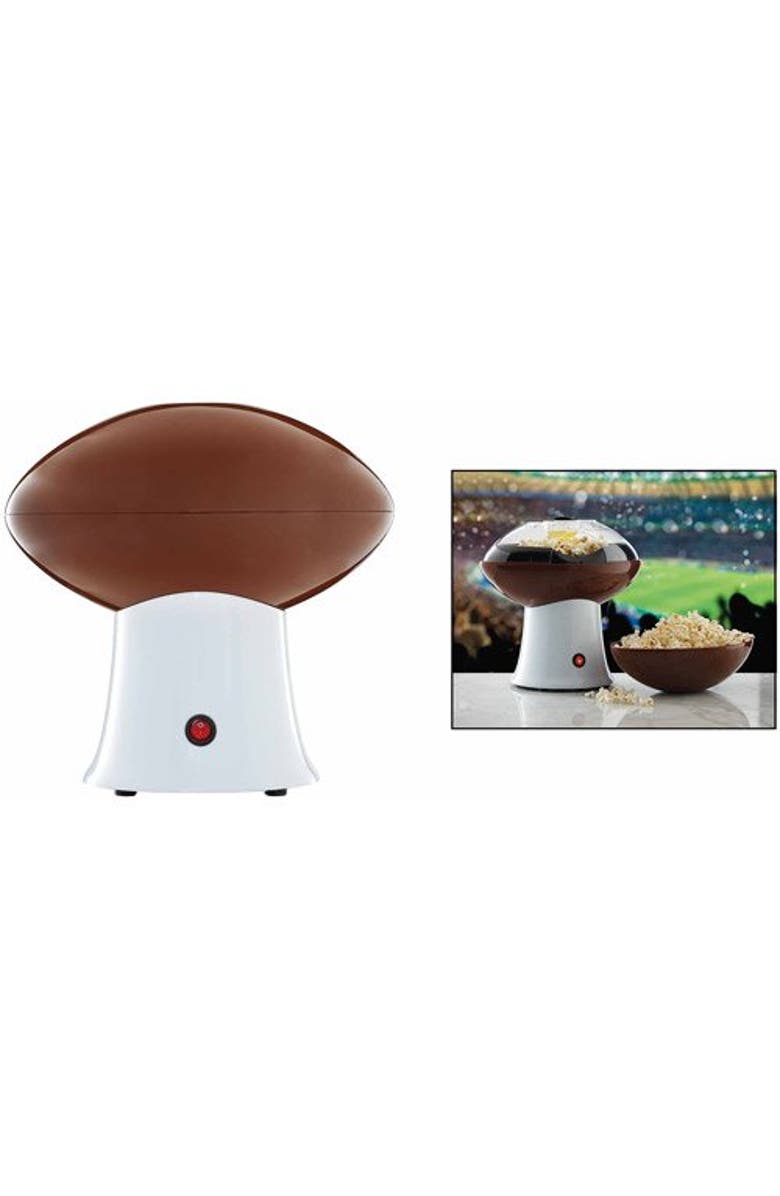 Brentwood Football Popcorn Maker, Alternate, color, Brown