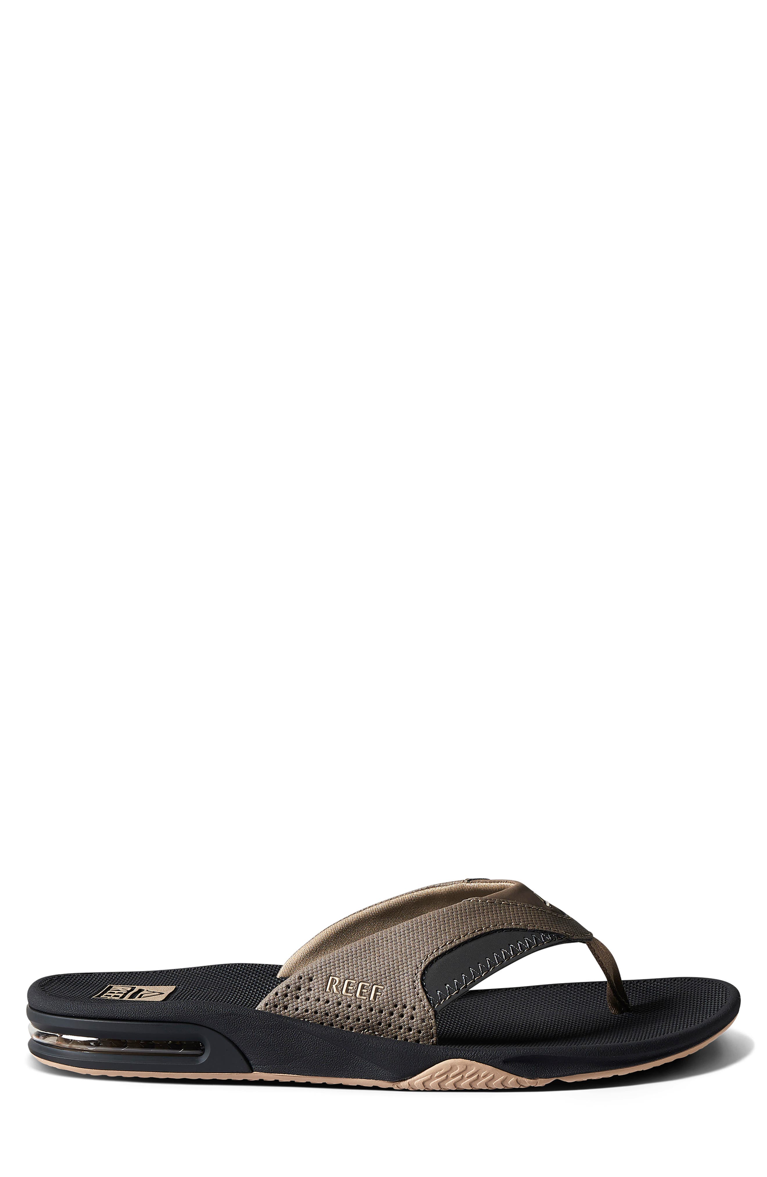 Reef Fanning Flip Flop, Alternate, color, Fossil/ Raven