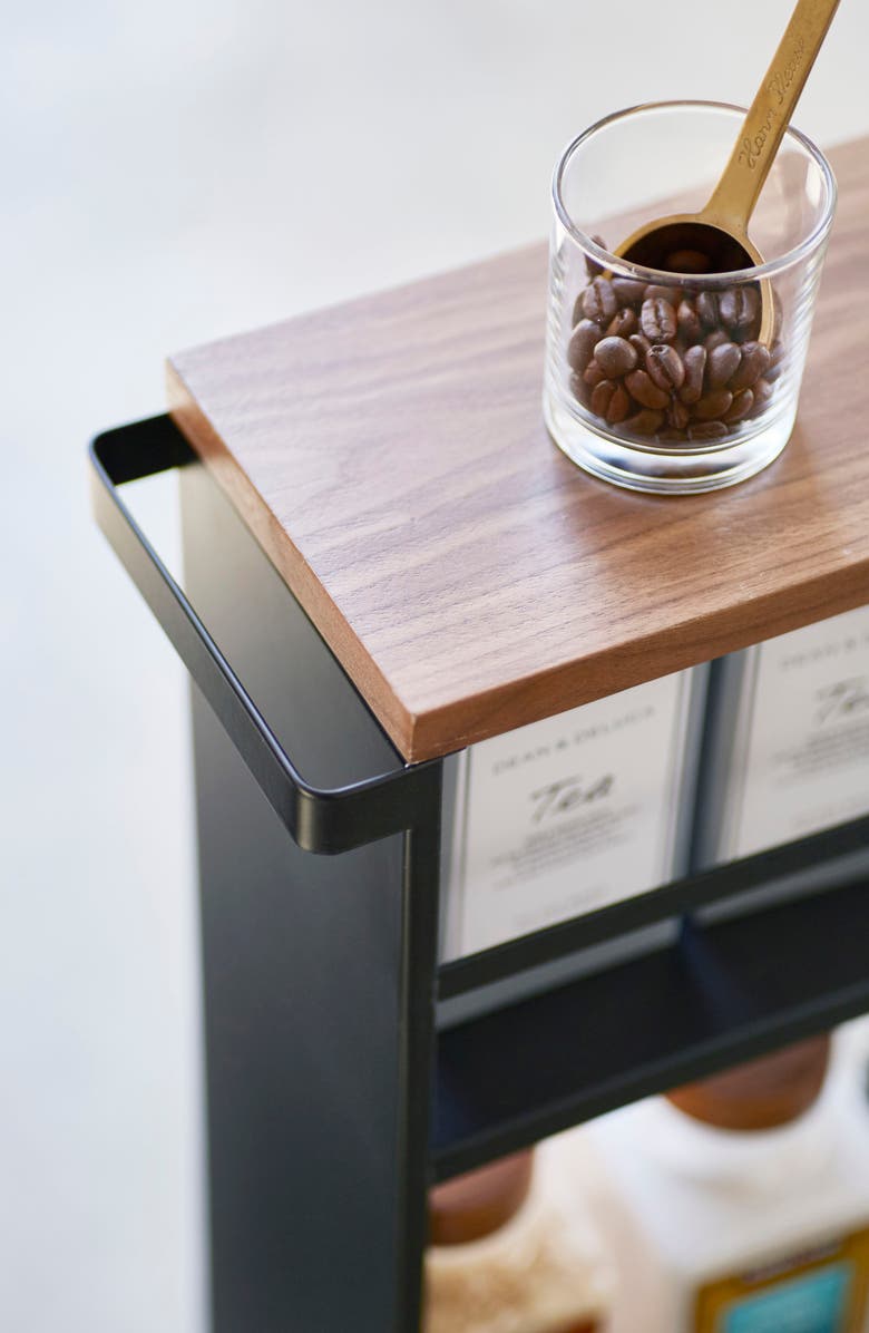 Yamazaki Steel Rolling Storage Cart, Alternate, color, Black