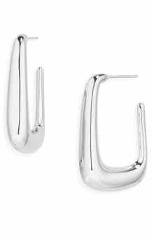 ARGENTO VIVO Puffy Rectangle Hoop Earrings