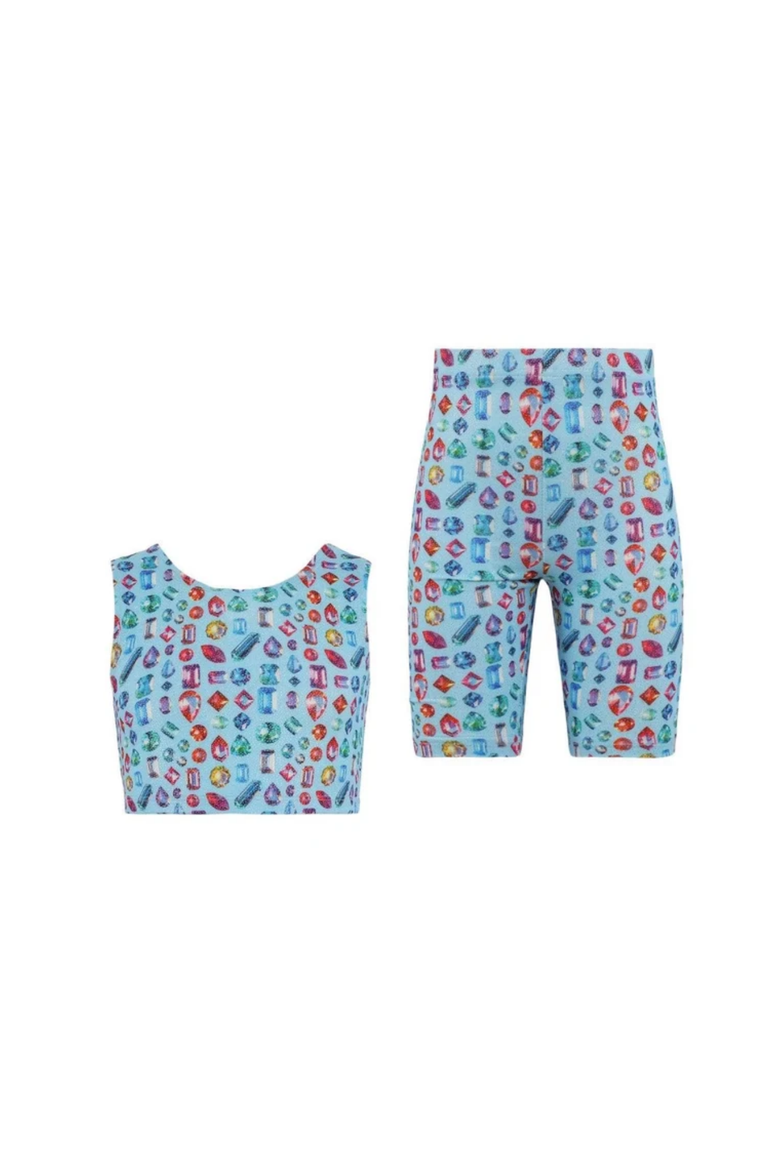 Bejeweled Bike Athletic Set, Main, color, Blue