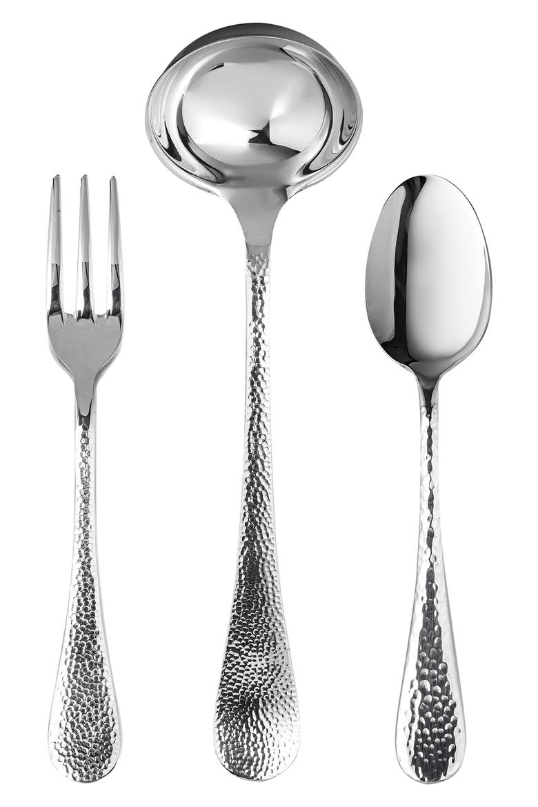 3-Piece Serving Set, Main, color, STAINLESS STEEL SET 4