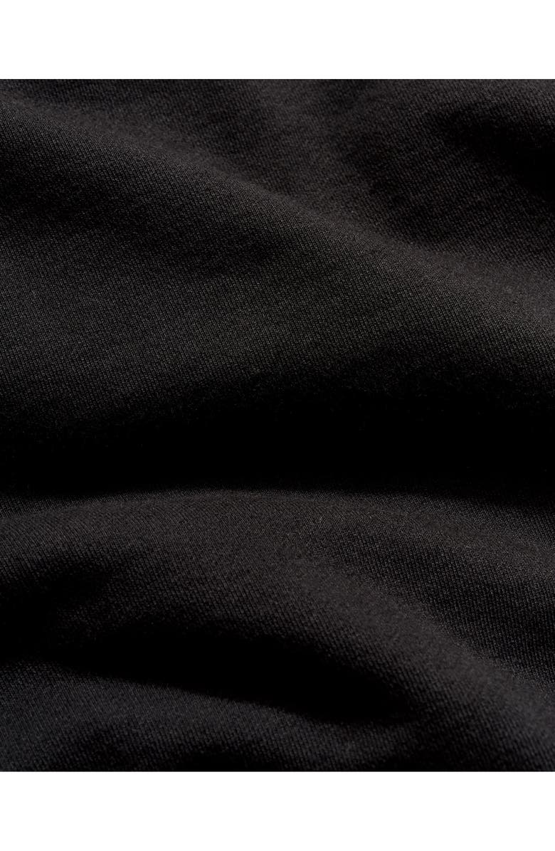 Billy Reid Dover Crewneck Sweatshirt with Leather Elbow Patches, Alternate, color, Black