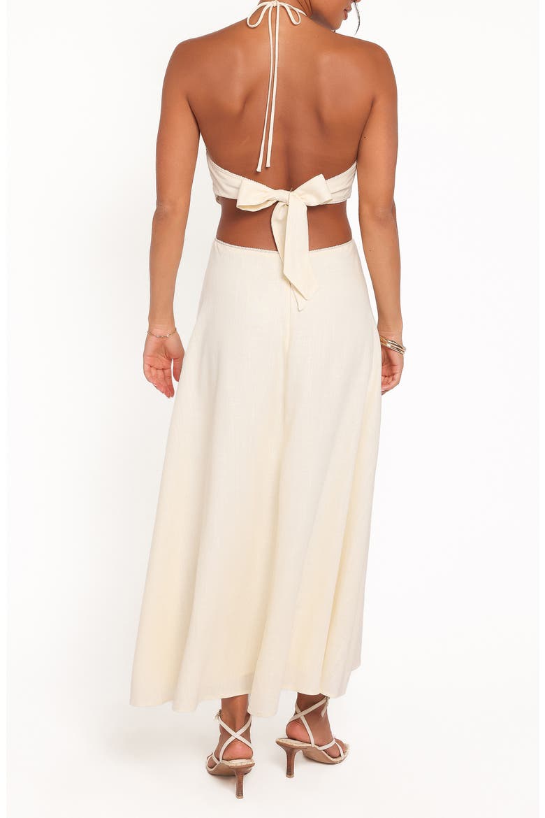 Mirielle Halter Midi Dress, Alternate, color, YELLOW