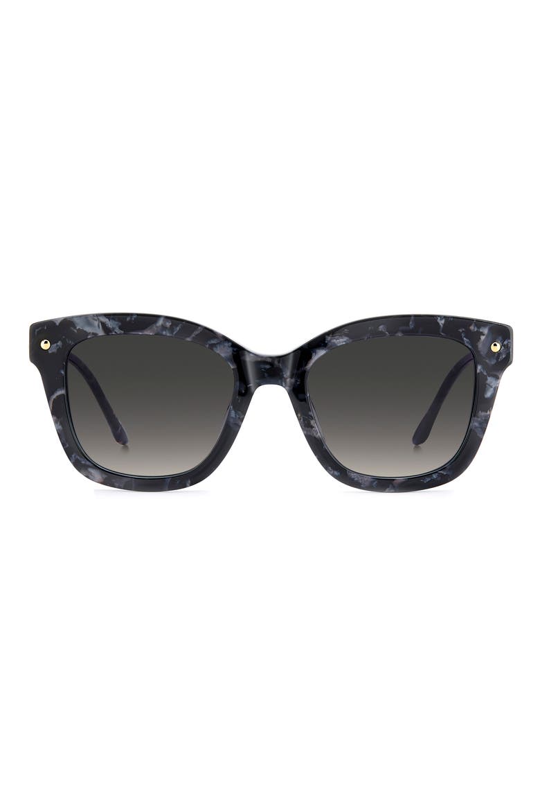 HER 0407/G/S 51mm Gradient Rectangular Sunglasses, Main, color, BLACK MARBLE/ DARK GREY SF