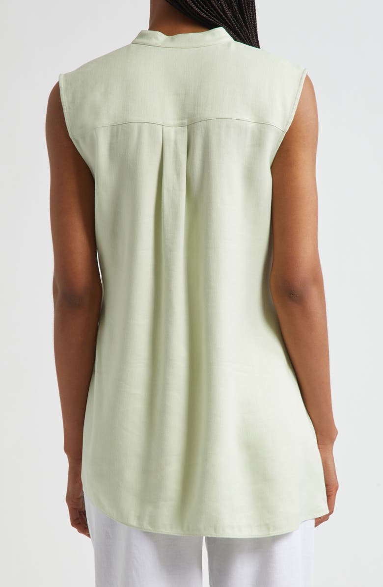 Theory Asymmetric Drape Sleeveless Top, Alternate, color, Aloe