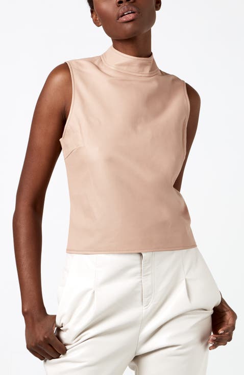 Crawford Recycled Leather Top