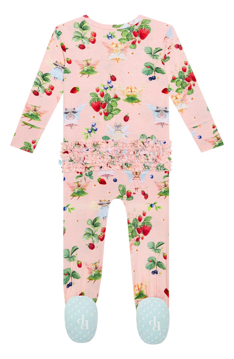 Posh Peanut Annabelle Floral Fitted Footie Pajamas, Alternate, color,