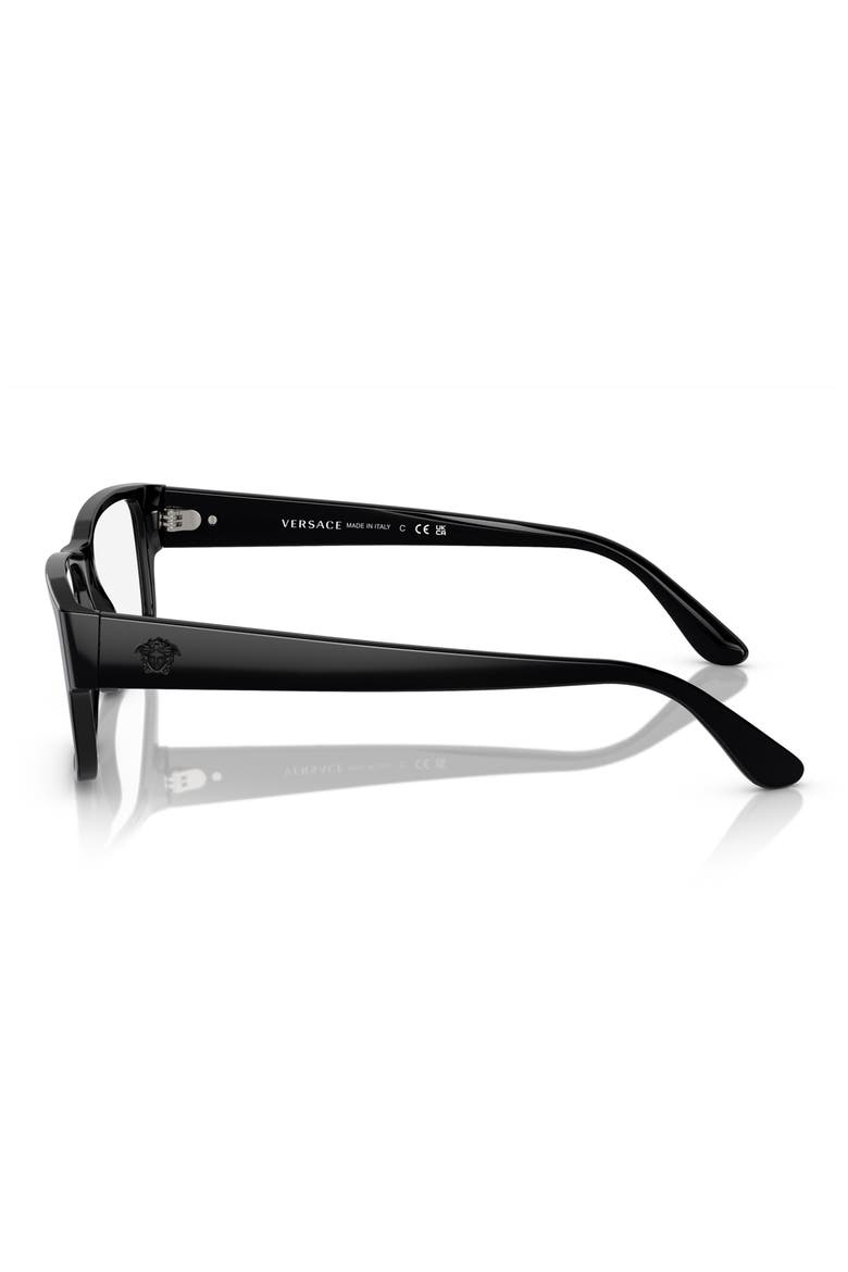 57mm Rectangle optical glasses, Alternate, color, BLACK