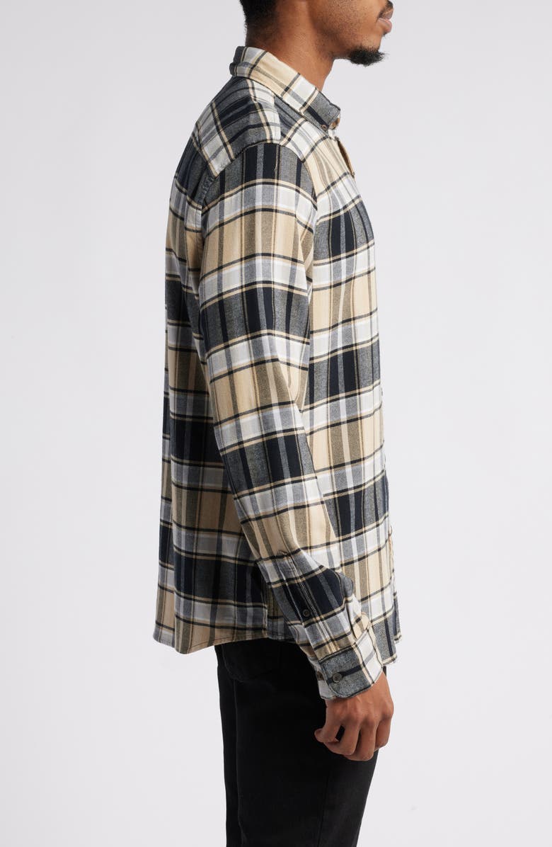 Original Penguin Plaid Cotton Blend Flannel Button-Down Shirt, Alternate, color,
