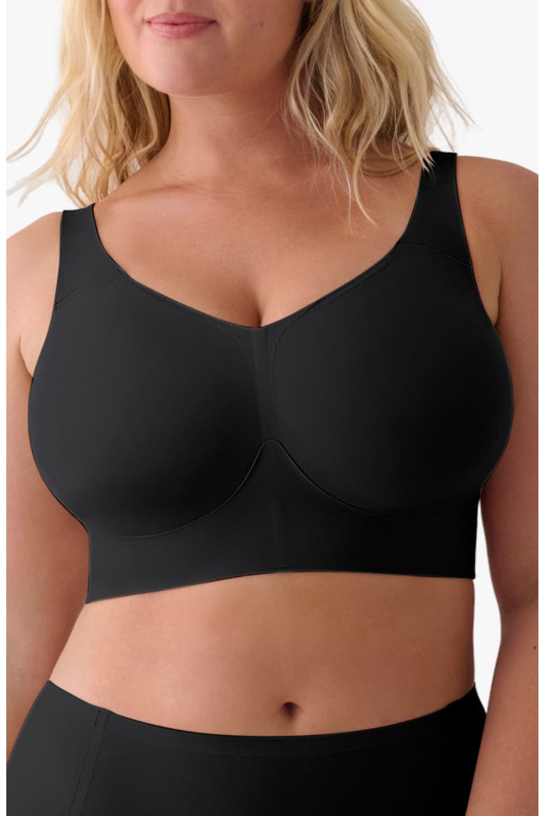 Busty Wireless Bra, Main, color, BLACK