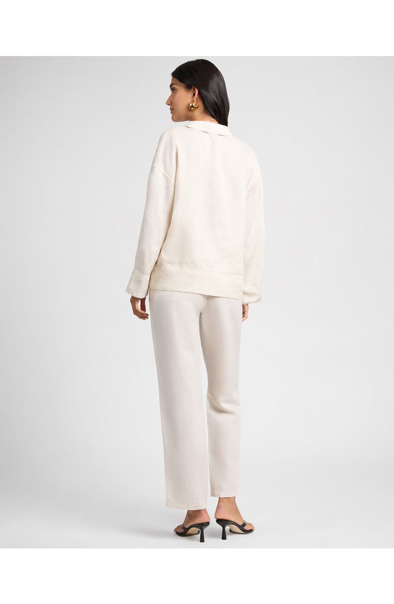 Onia Linen Pintuck Popover Shirt, Alternate, color, Natural