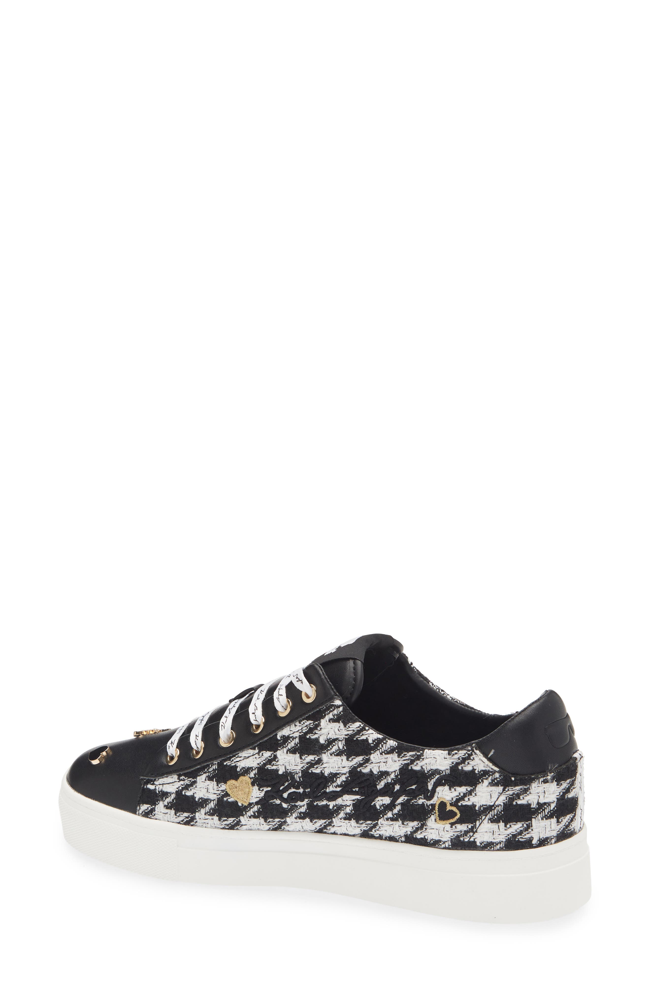 KARL LAGERFELD PARIS Cate Pins Tweed Sneaker, Alternate, color, 