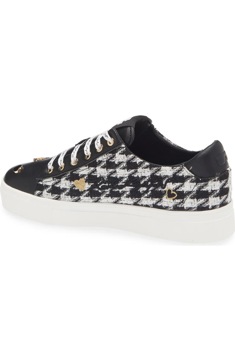 KARL LAGERFELD PARIS Cate Pins Tweed Sneaker, Alternate, color, Black/ White