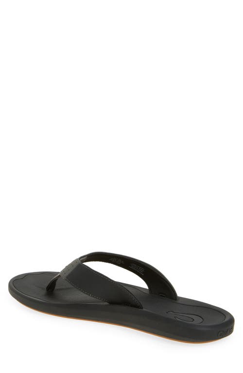 Olukai Ki Flip Flop In Black