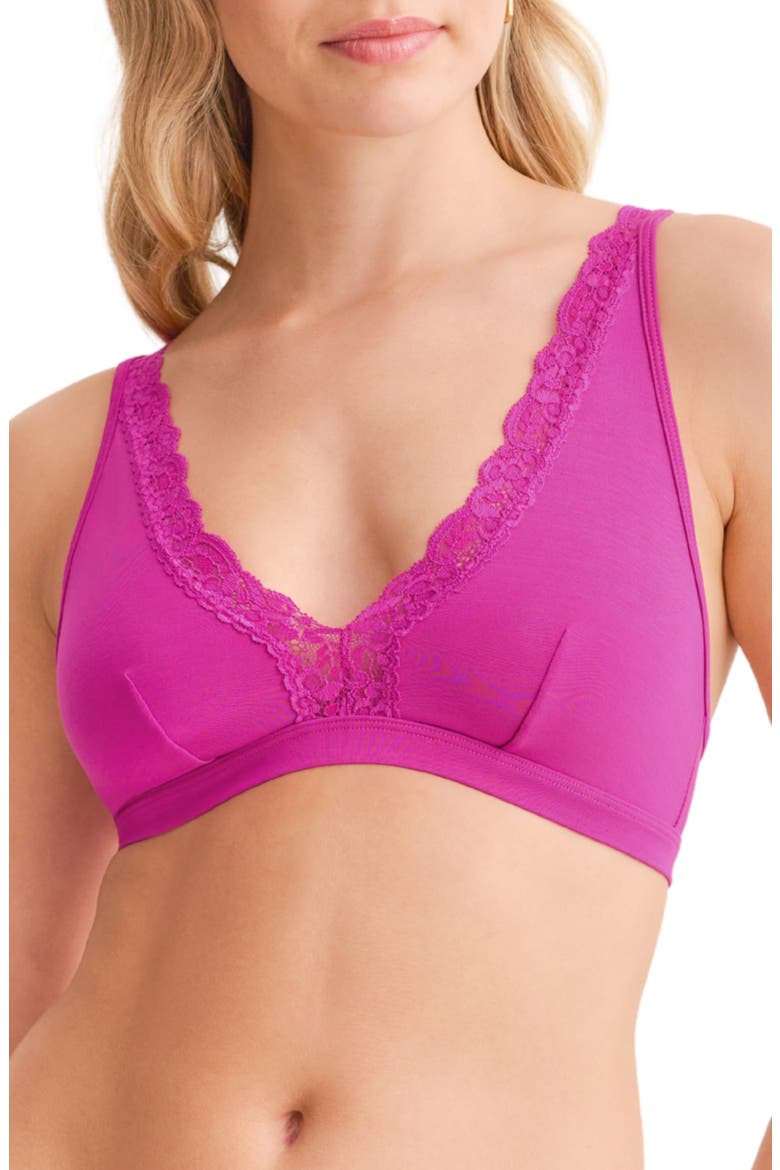 Lace Trim Bralette, Main, color, PASSION FRUIT