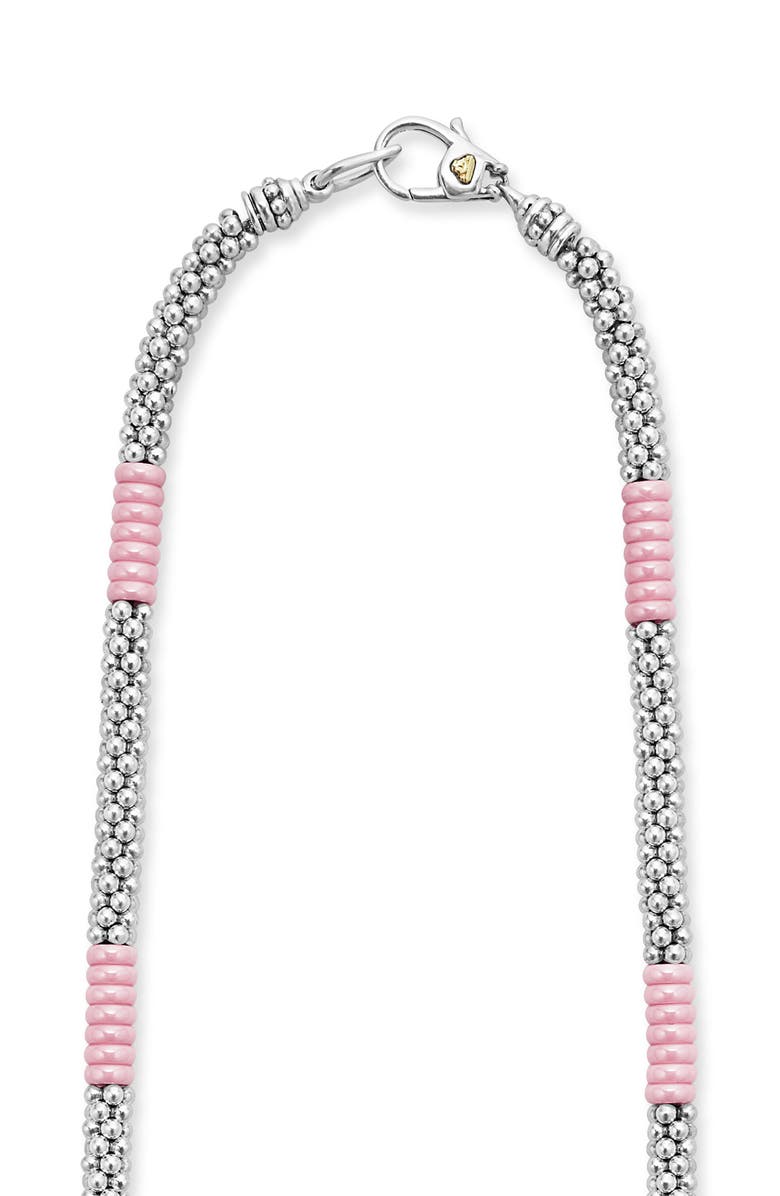 LAGOS Pink Caviar Ceramic Station Necklace, Alternate, color, Pink