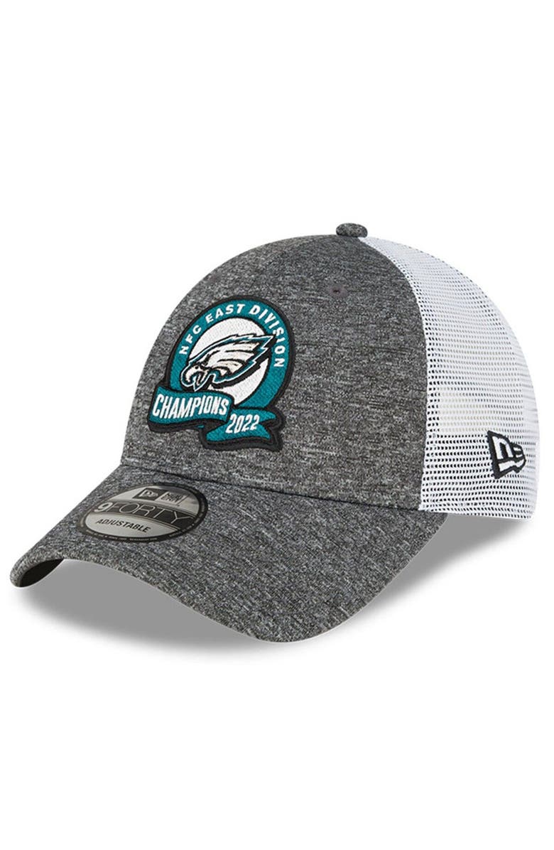 New Era Men's New Era Heather Gray Philadelphia Eagles 2022 NFC East Division Champions Locker Room 9FORTY Adjustable Hat, Main, color, Heather Gray
