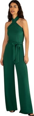 Yumi Cross Over Halter Neck Jumpsuit
