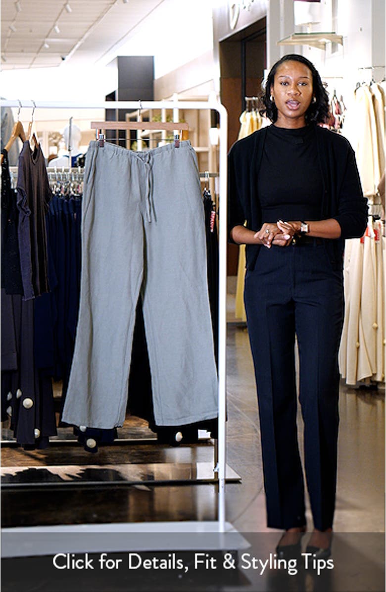 Linen Blend Straight Leg Pants, sales video thumbnail