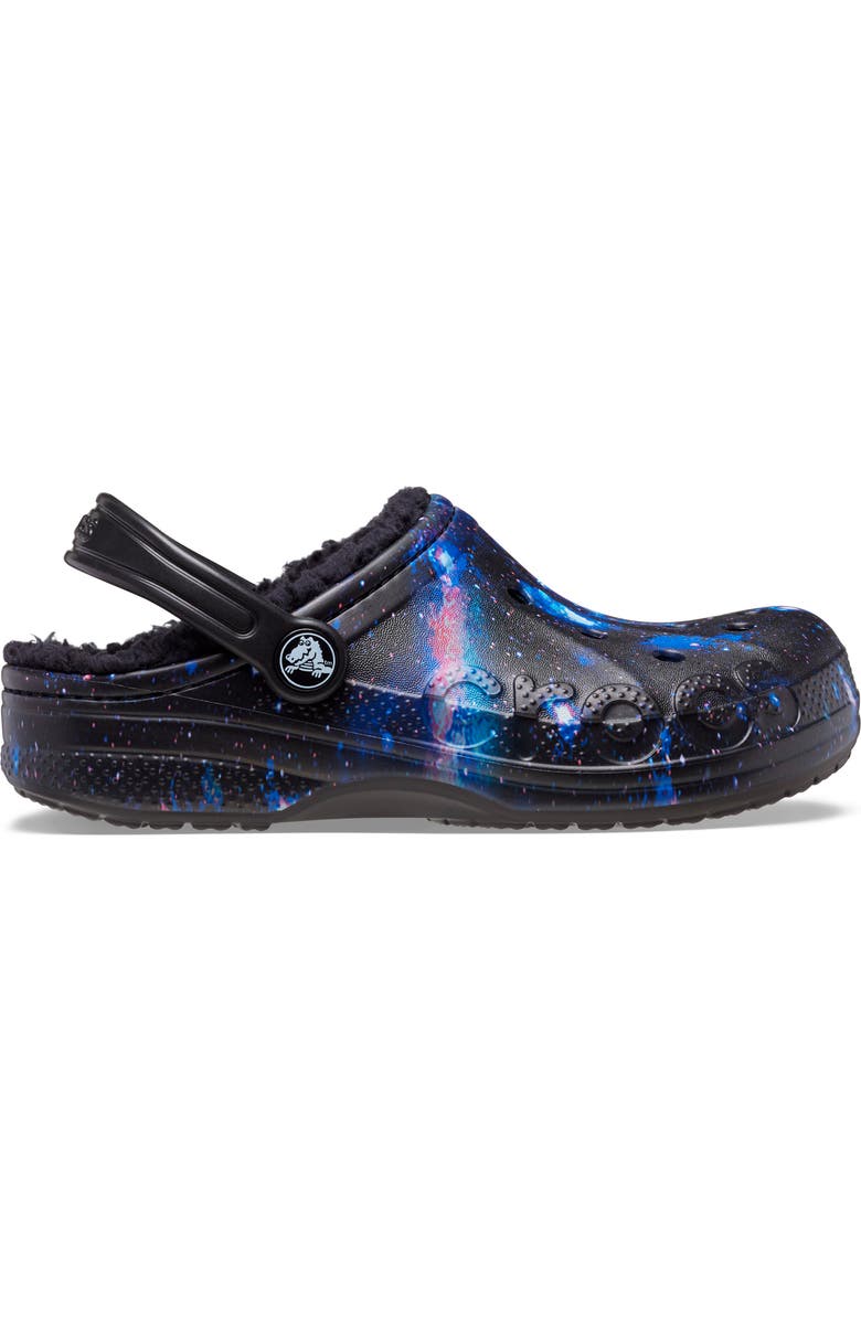 CROCS Baya Faux Shearling Lined Printed Clog, Alternate, color,