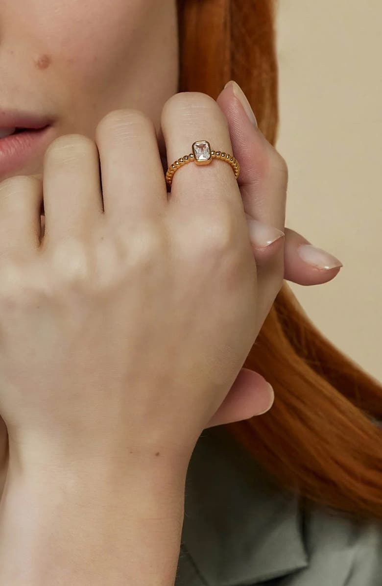 Bearfruit Jewelry Kealoha Dainty Statement Ring Trendy Sculpted Design, Alternate, color, Gold