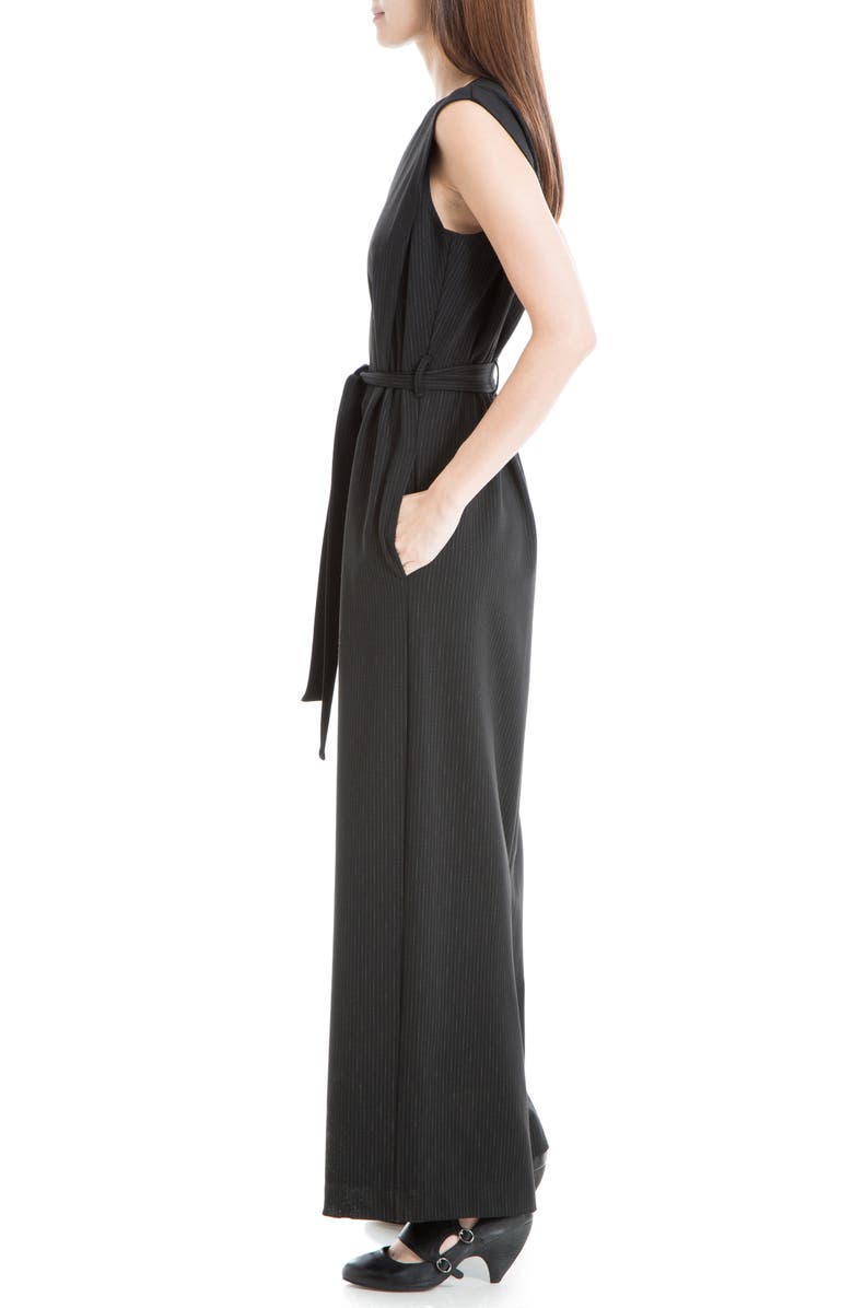 MAX STUDIO Ponte Tie Waist Jumpsuit, Alternate, color,