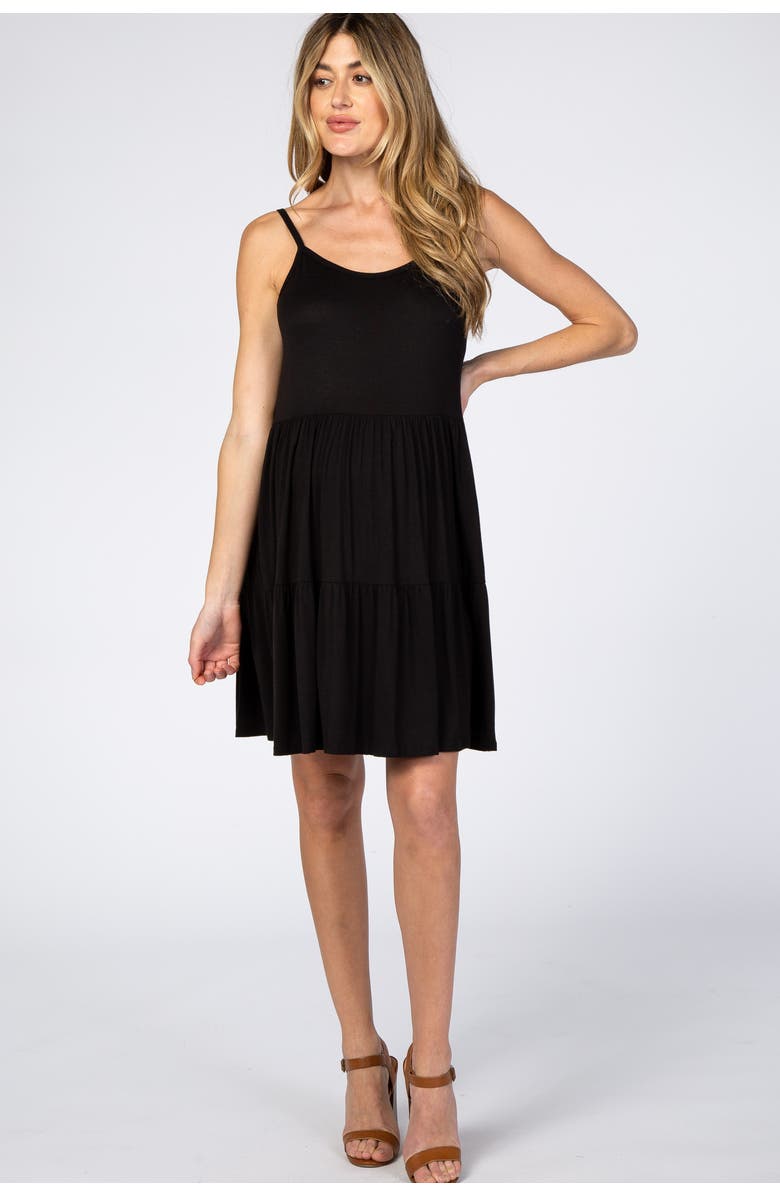 PinkBlush Tiered Tank Dress, Alternate, color, Black