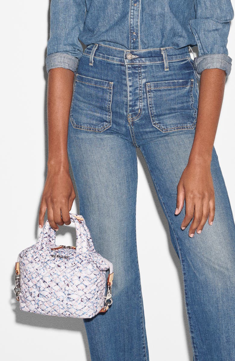 MZ Wallace Micro Sutton Quilted Nylon Top Handle Bag, Alternate, color,