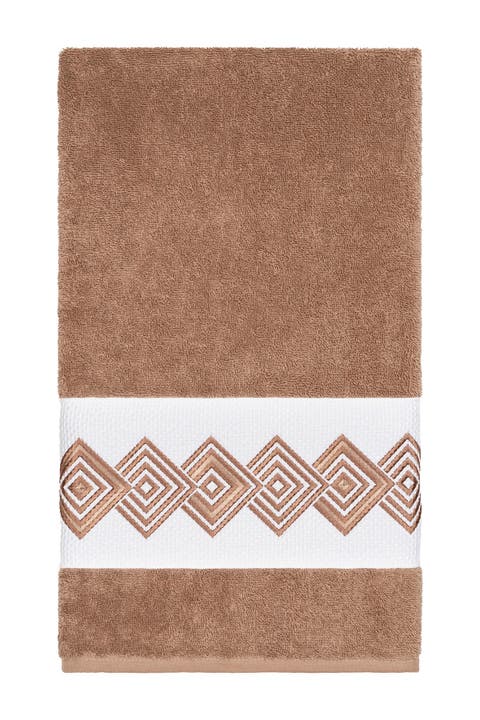 Noah Embellished Bath Towel - Latte