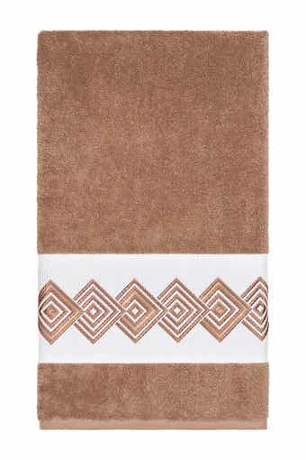 Linum Home Textiles Noah Embellished Bath Towel - Latte