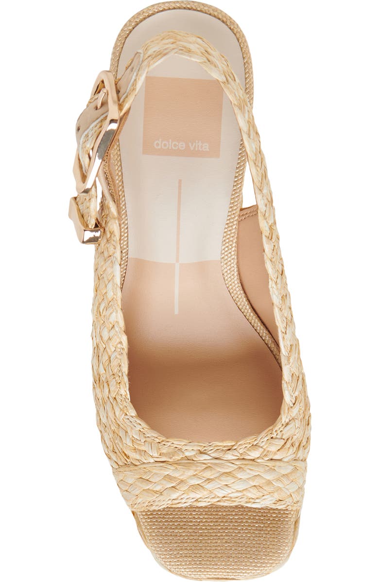 Dolce Vita Flores Slingback Platform Sandal, Alternate, color, Natural Raffia