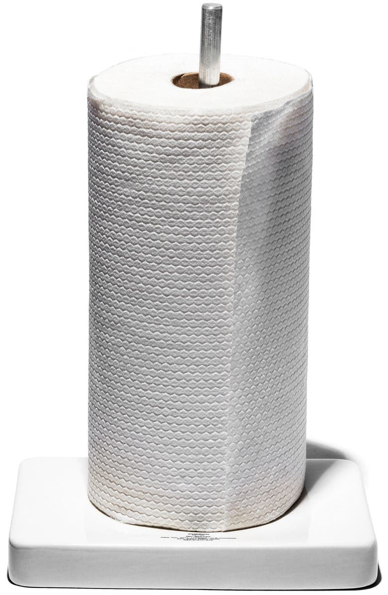 PUEBCO Kitchen Paper Towel Stand, Alternate, color, Ivory