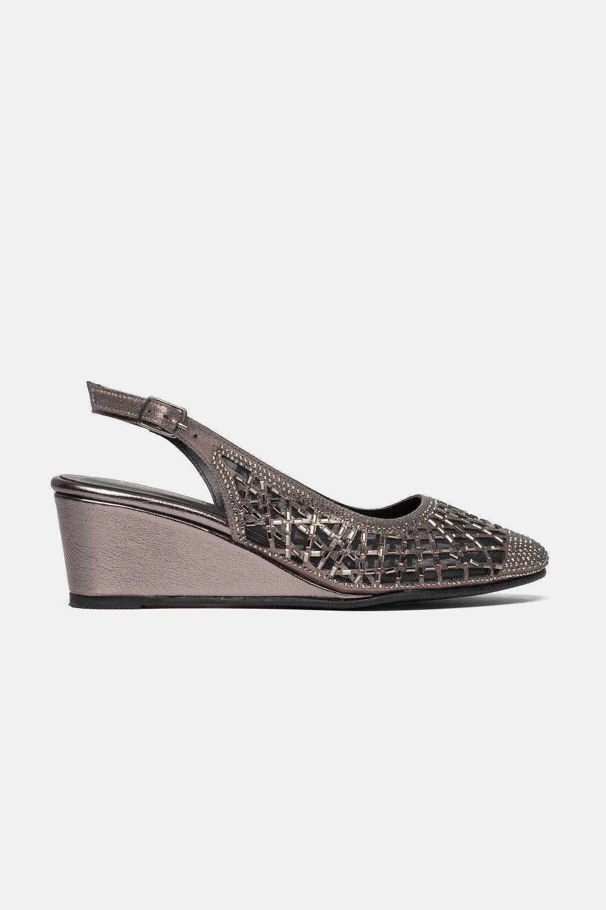 None Embellished Wedge Pump, Alternate, color, Bronze