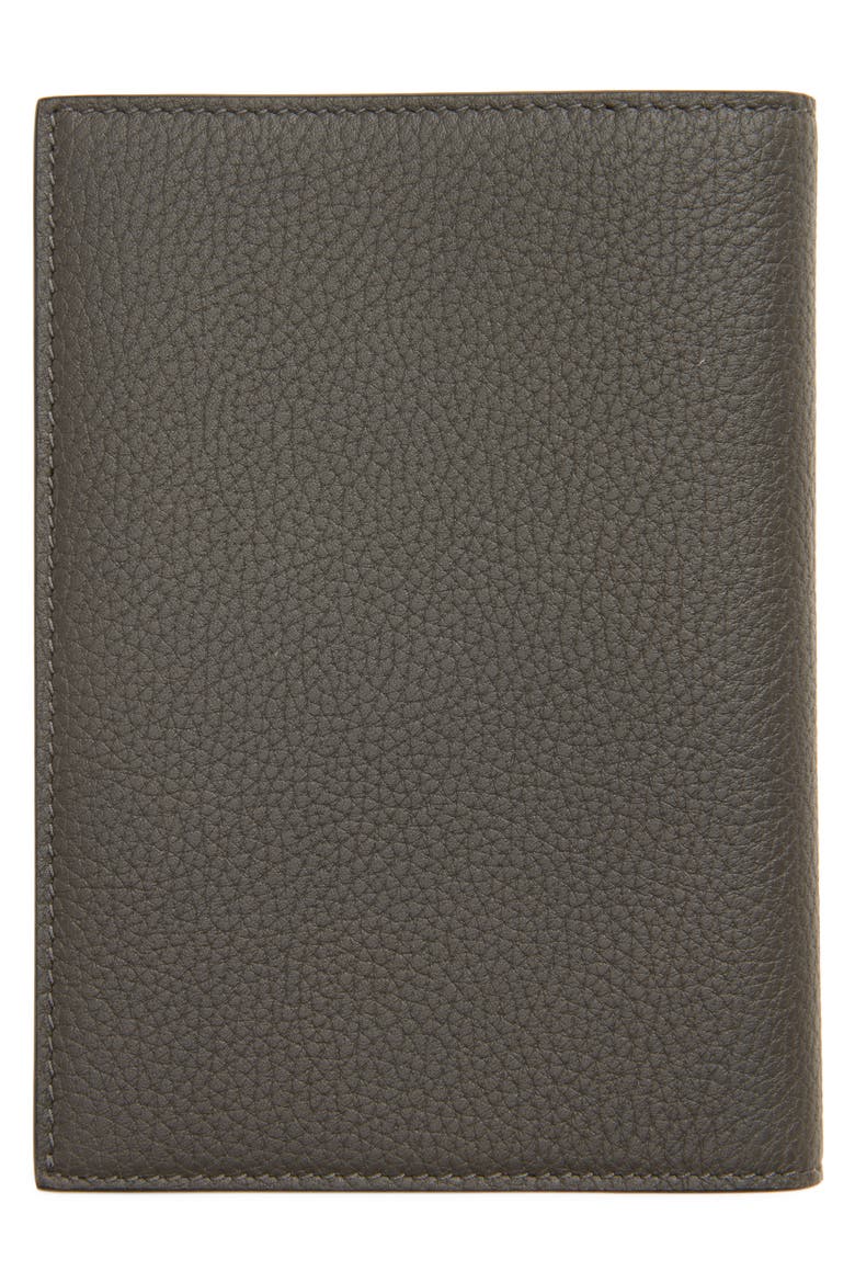 T-Line Leather Passport Holder, Alternate, color, SMOKE GREY