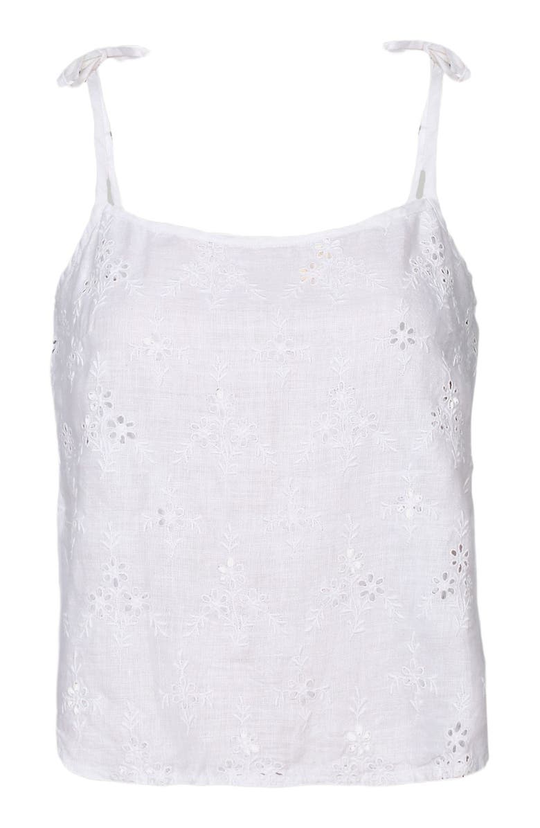 Reistor Tie-up Camisole Top, Alternate, color, Coconut White