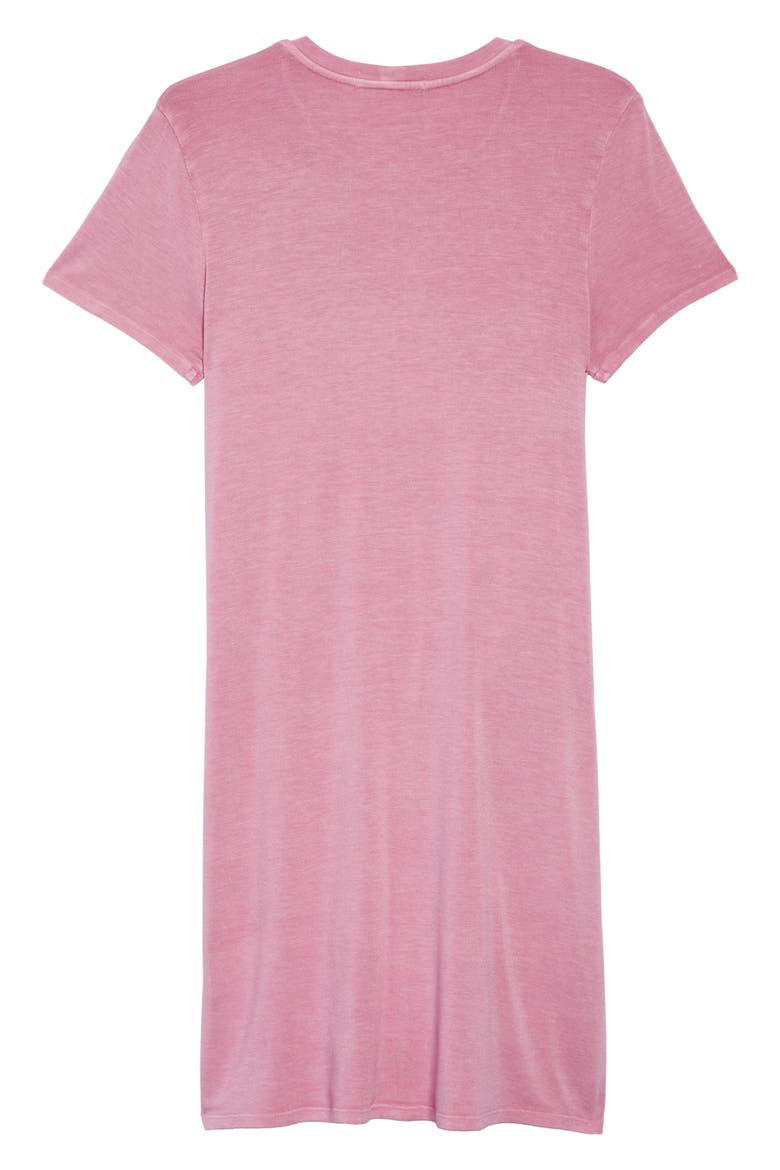 Tie Front Dress, Alternate, color, ORCHID PIGMENT WASH