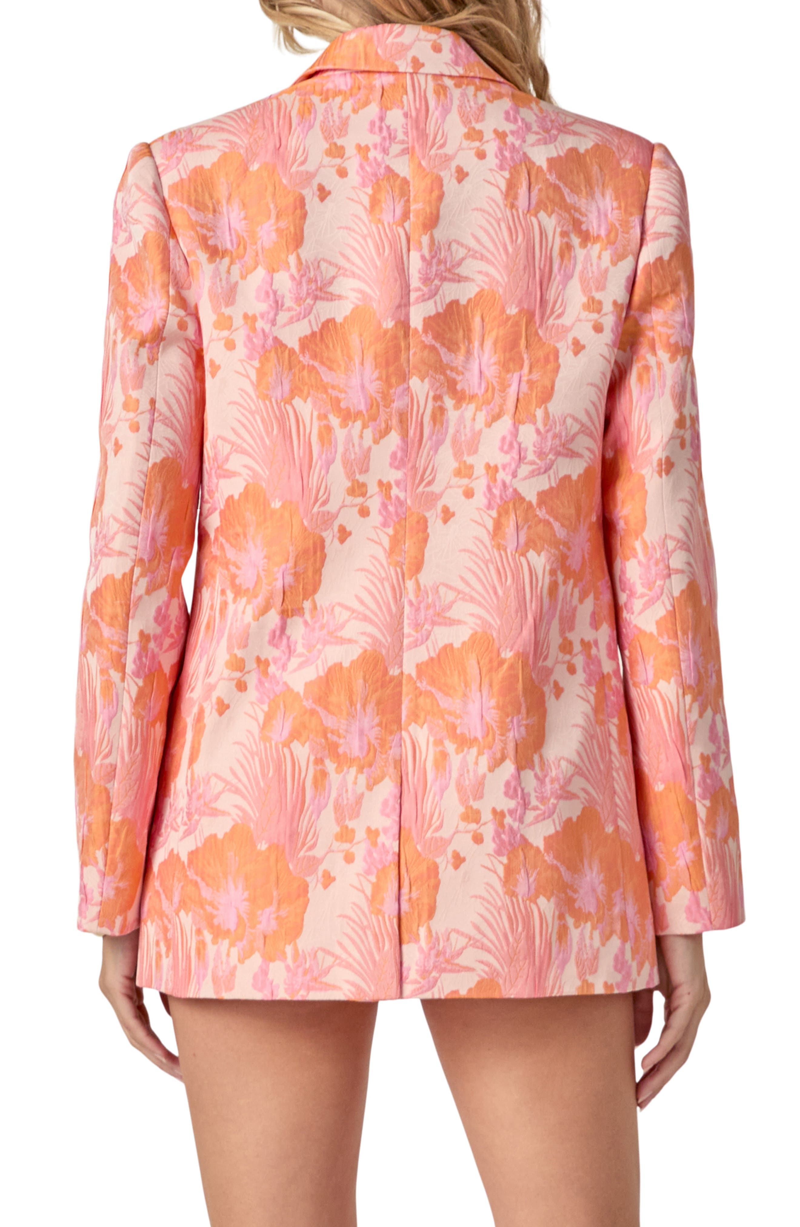 Floral Jacquard Blazer - image 2
