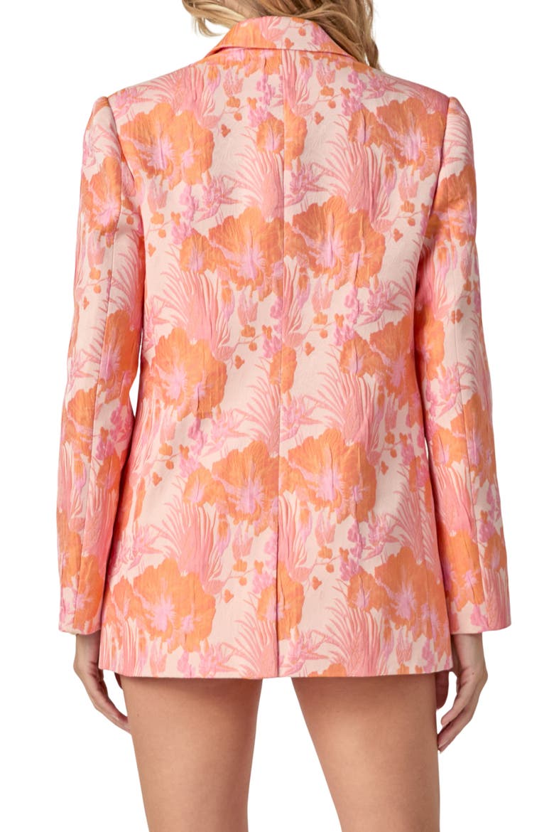 Floral Jacquard Blazer, Alternate, color, PINK MULTI