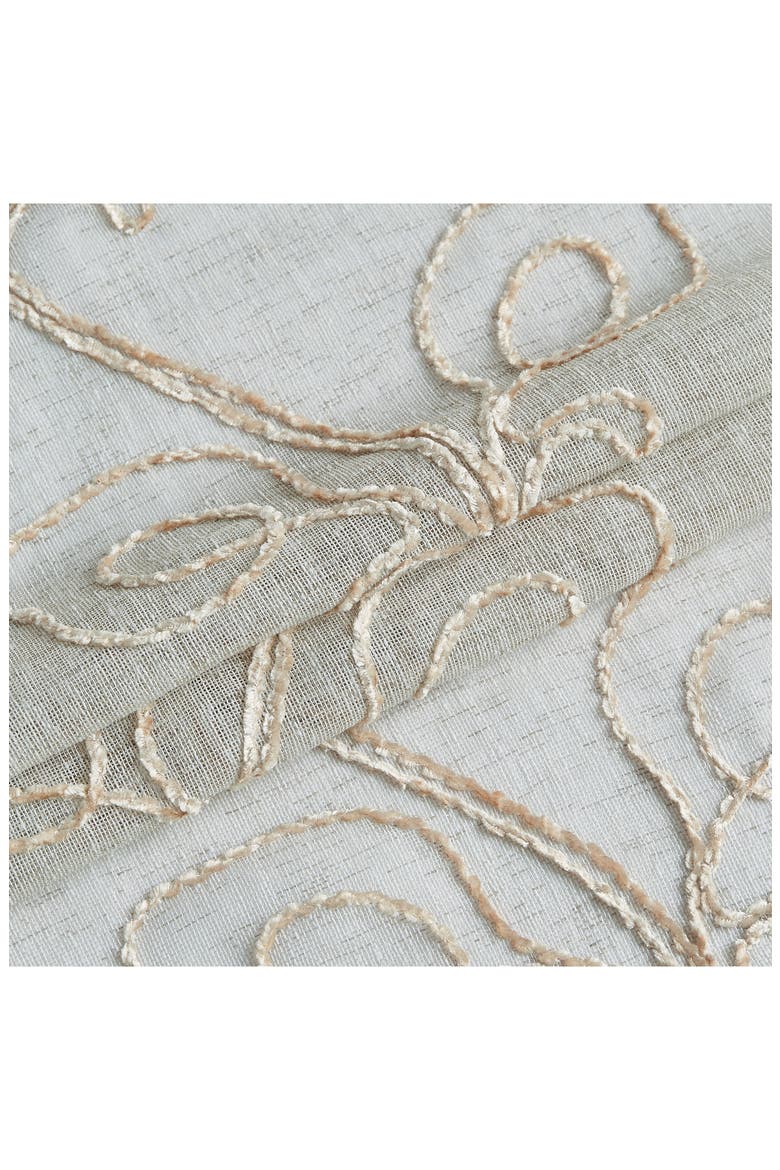 Stella Embroidered Shower Curtain, Alternate, color, LINEN
