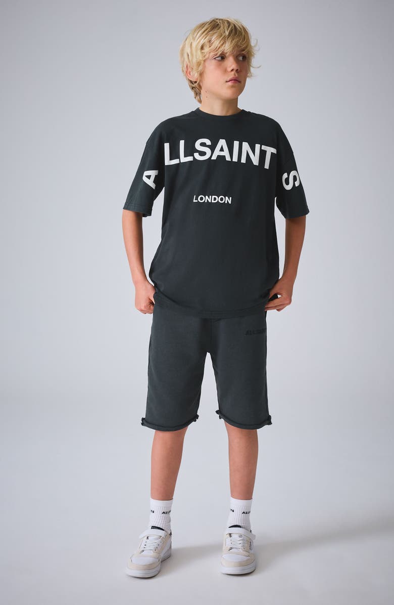 smALLSAINTS by ALLSAINTS Kids' Biggie Oversized Cotton Graphic T-Shirt & Shorts Set, Alternate, color, Black