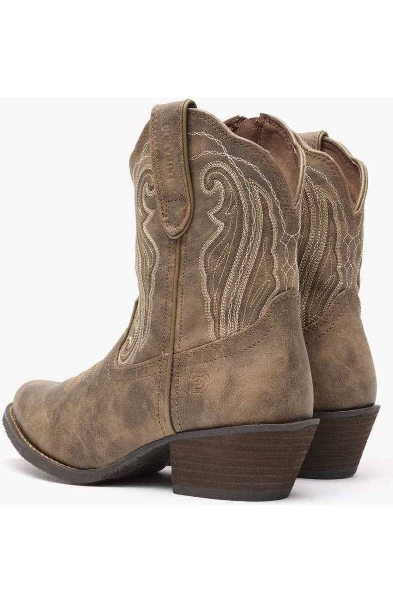 DURANGO Women's Distressed Shortie Western Boot, Alternate, color, Driftwood