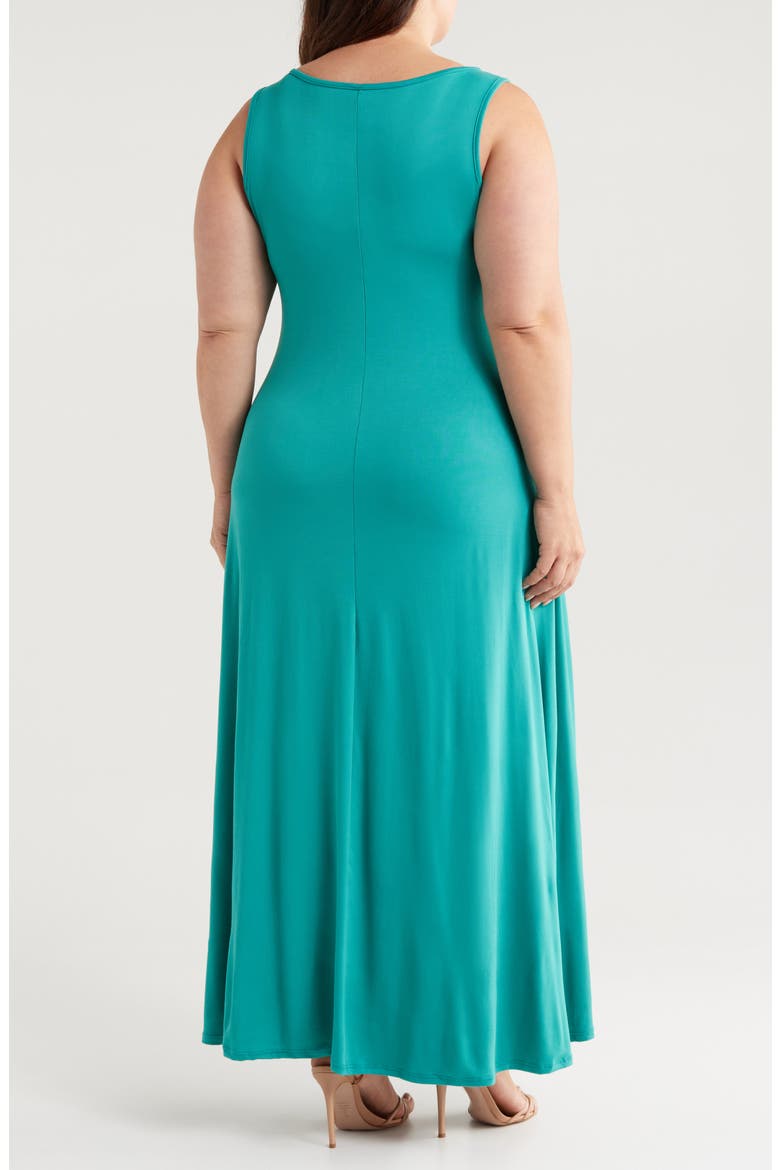 Stretch A-Line Tank Dress, Alternate, color, JADE