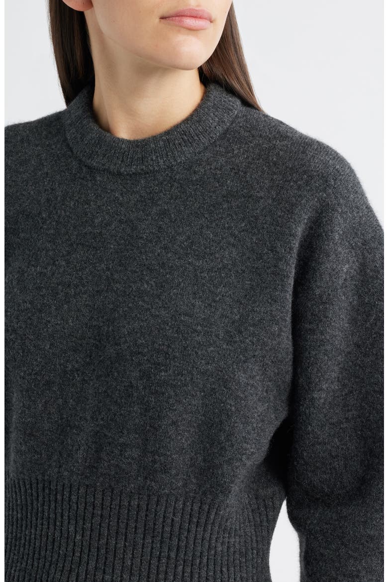 Randi Boiled Wool Blend Sweater, Alternate, color, DARK GREY