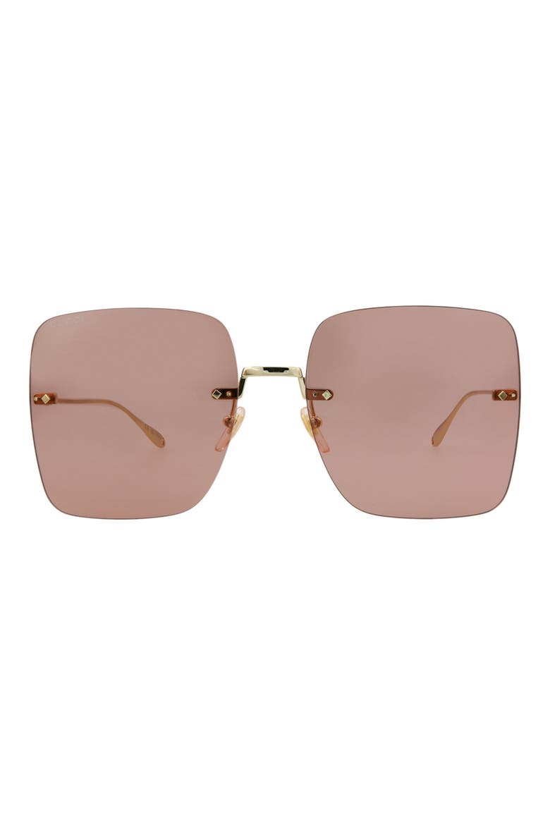 62mm Novelty Sunglasses, Main, color, GOLD GOLD RED